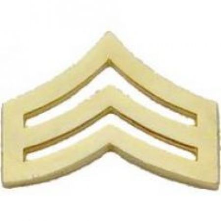 SERGEANT COLLAR PINS - 3/4" WIDE - SOLD in PAIRS.